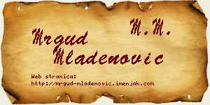 Mrgud Mladenović vizit kartica